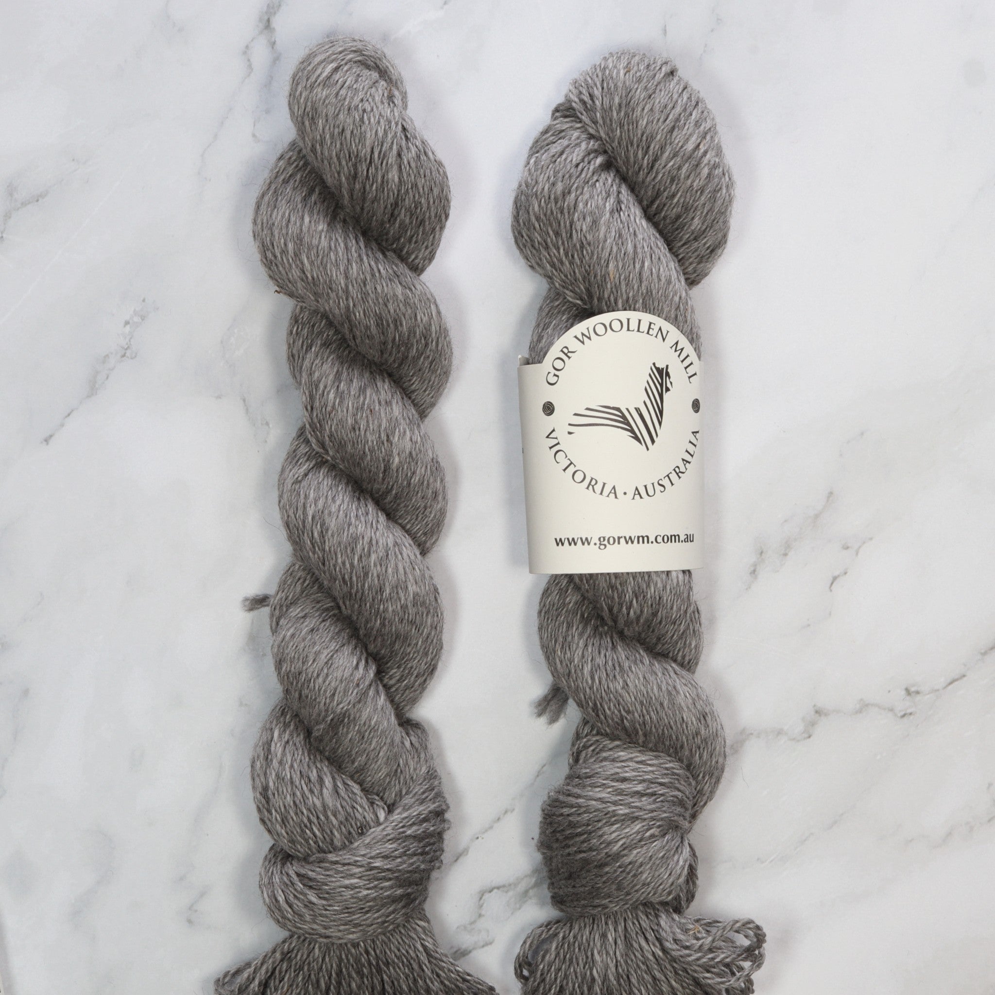 Great Ocean Road La Bella Aran in colourway Mid Grey – 10ply weight merino, alpaca yarn