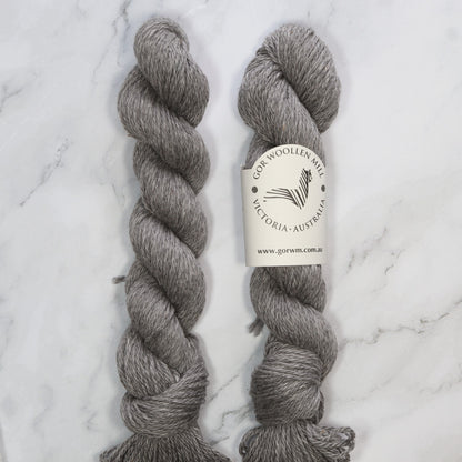 Great Ocean Road La Bella Aran in colourway Mid Grey – 10ply weight merino, alpaca yarn