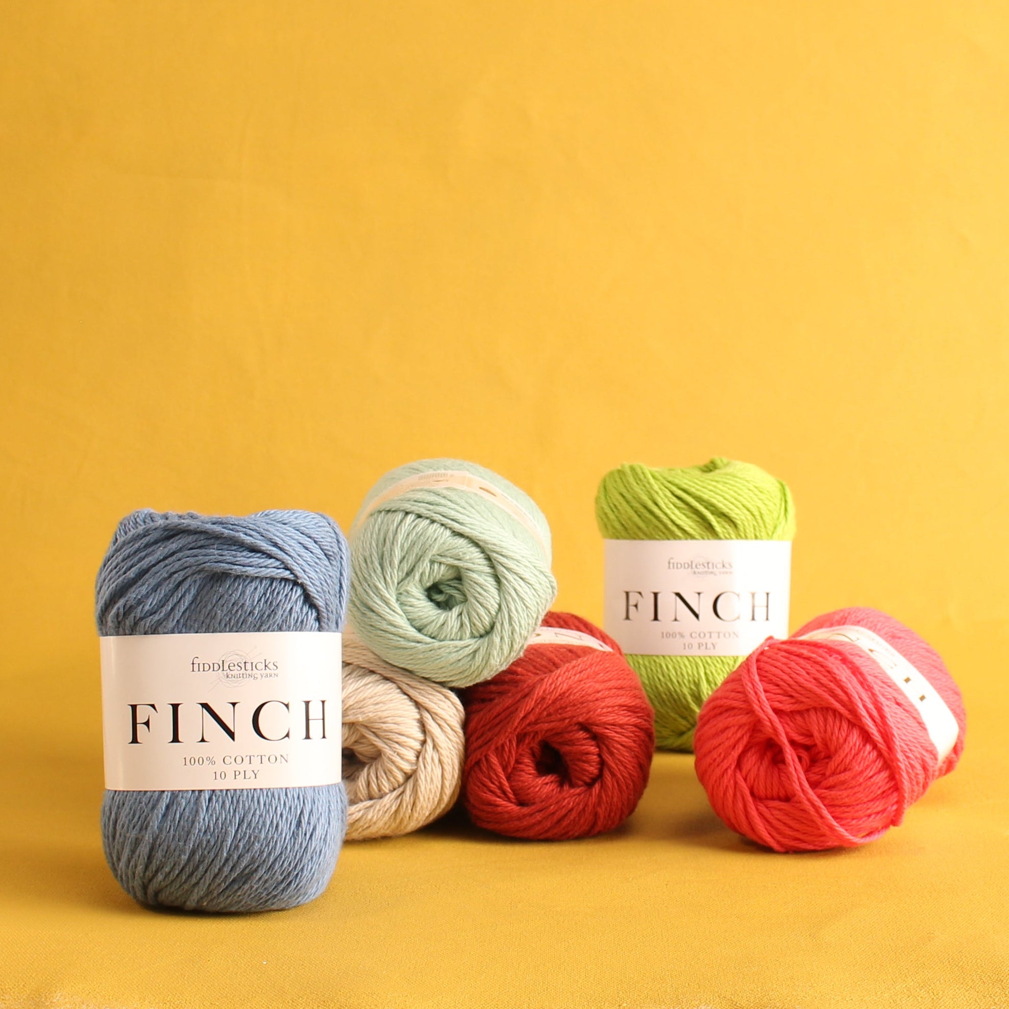 Fiddlesticks Finch – 10ply weight cotton yarn – view 2