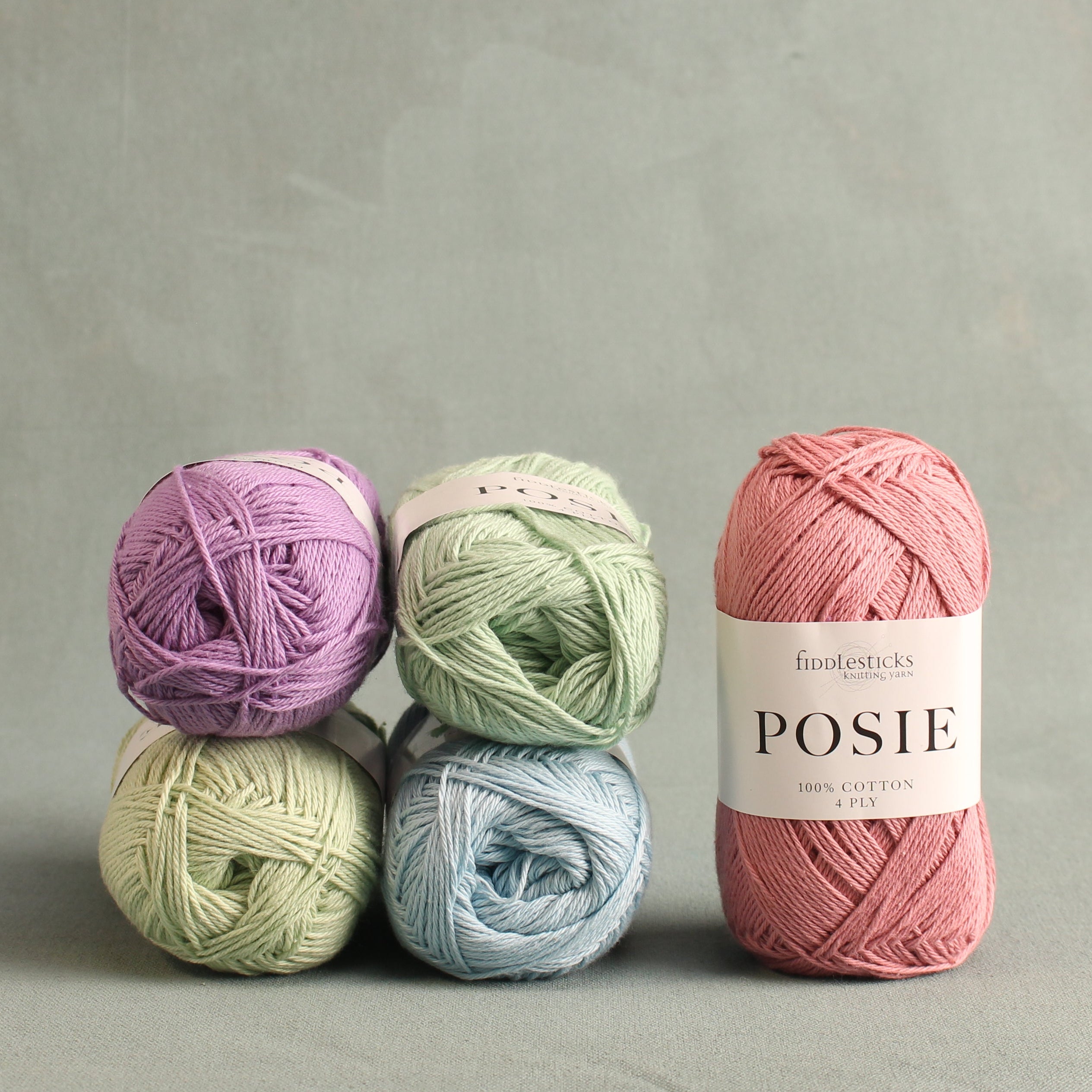 Fiddlesticks Posie – 4ply weight cotton yarn – view 2