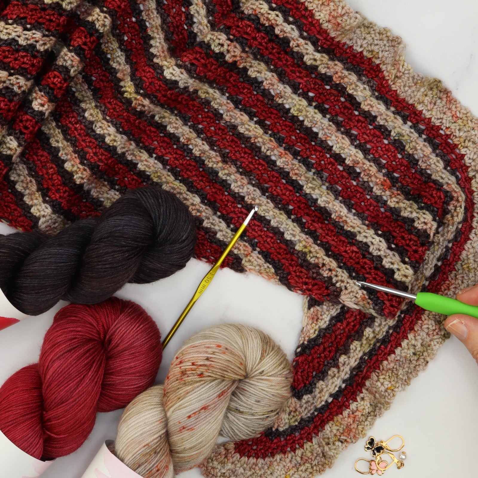 Fabulous Sock Three Colour Sets – 4ply weight merino, nylon yarn – view 3