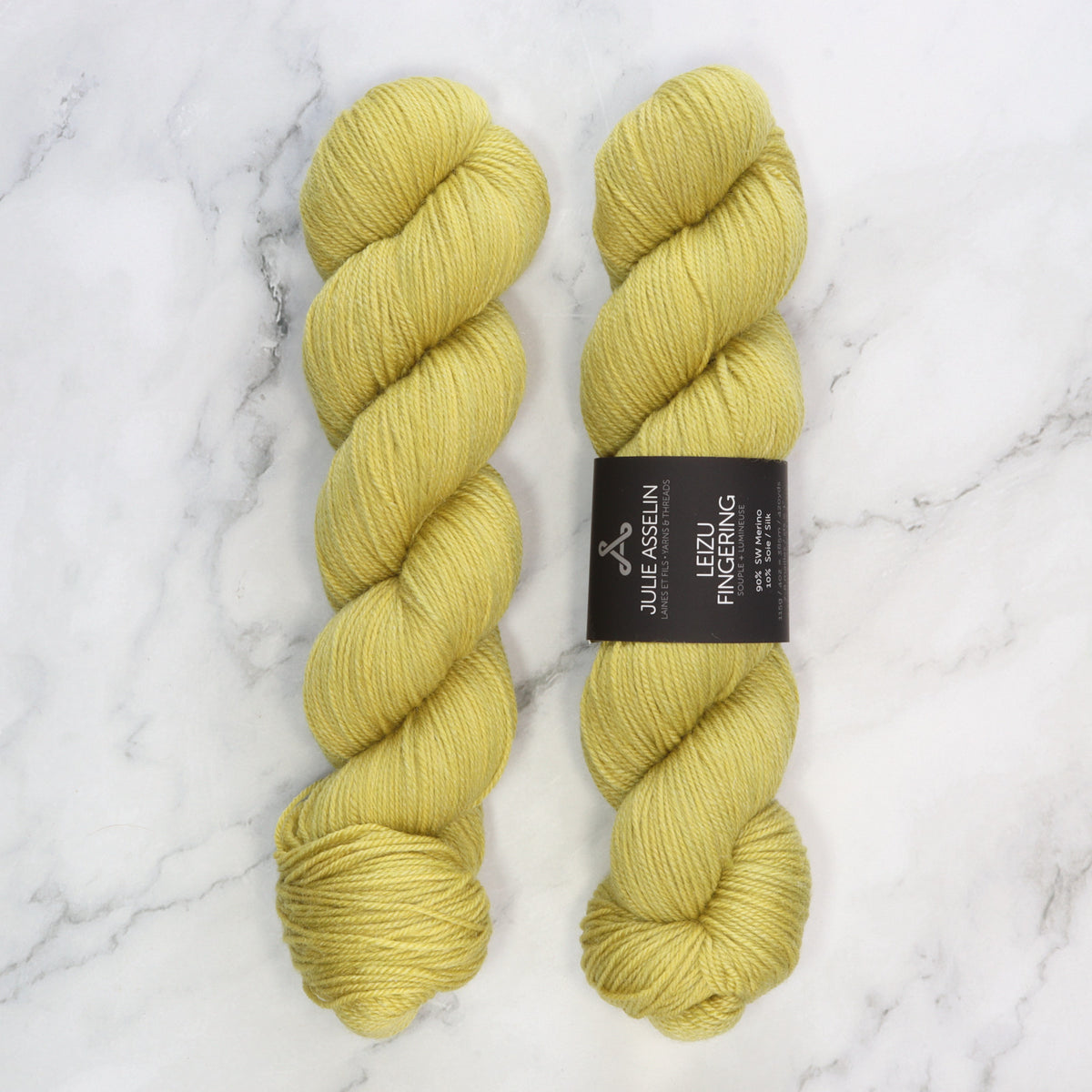Julie Asselin Leizu Fingering in colourway Grassland – 4ply weight merino, silk yarn