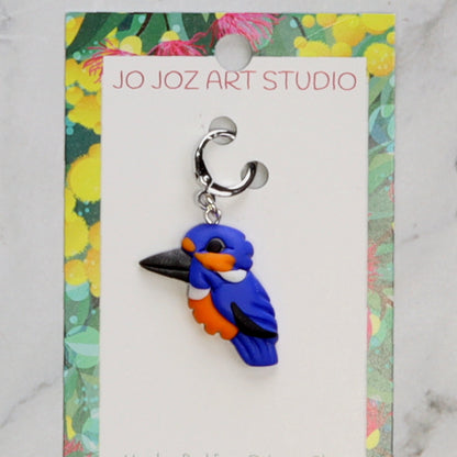 Jo Joz Art Studio Australian Birds Stitch Markers – Azure Kingfisher