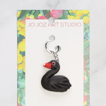 Jo Joz Art Studio Australian Birds Stitch Markers – Black Swan