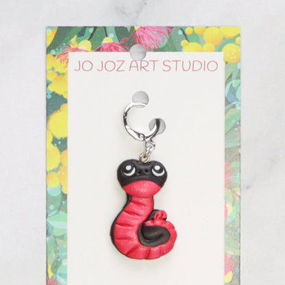 Jo Joz Art Studio Reptiles Stitch Markers – Red Bellied Black Snake