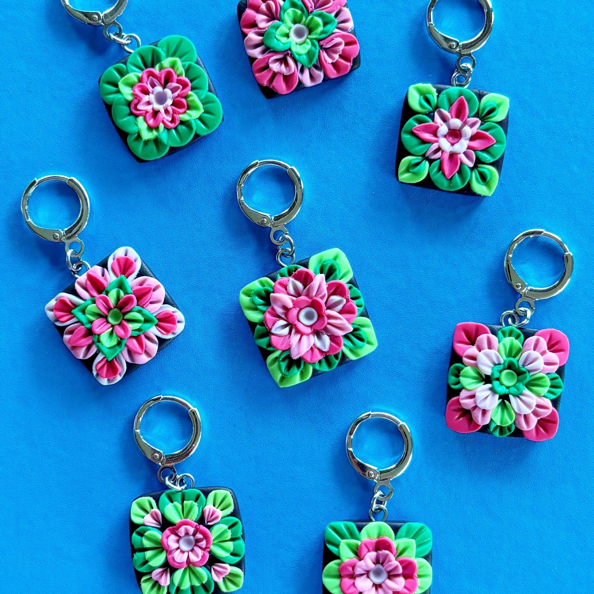 Jo Joz Art Studio Granny Square Pink/Green Stitch Markers