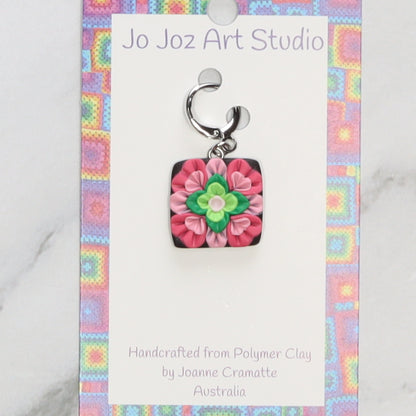 Jo Joz Art Studio Granny Square Pink/Green Stitch Markers – view 4