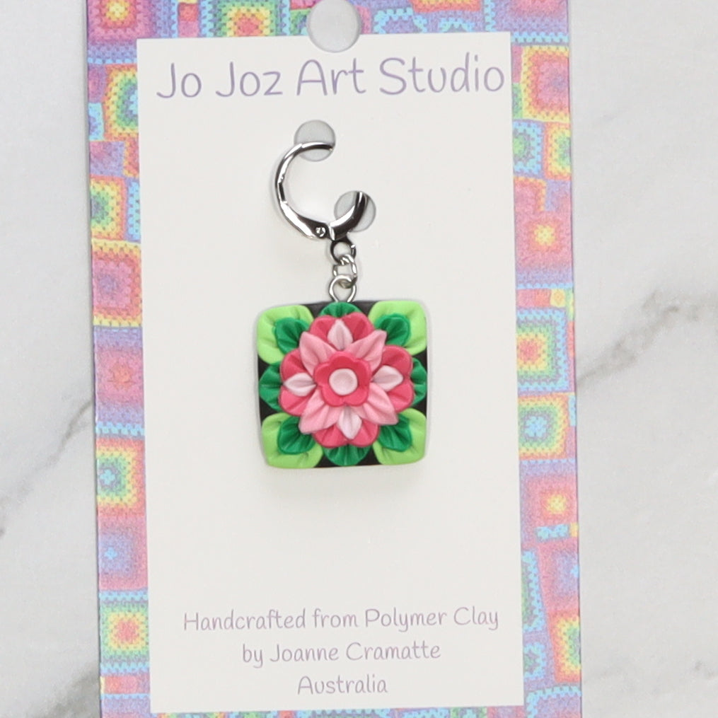 Jo Joz Art Studio Granny Square Pink/Green Stitch Markers – view 7