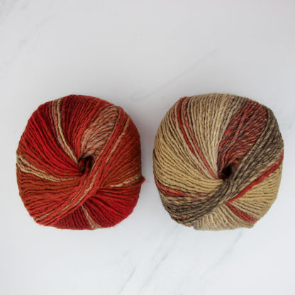Katia Azteca in colourway Rust & Naturals – 10ply weight wool, acrylic yarn