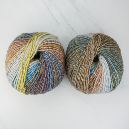 Katia Azteca in colourway Beige Blue Multi – 10ply weight wool, acrylic yarn