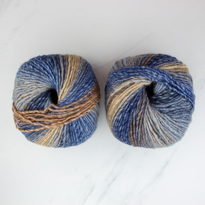 Katia Azteca in colourway Naturals & Denim – 10ply weight wool, acrylic yarn