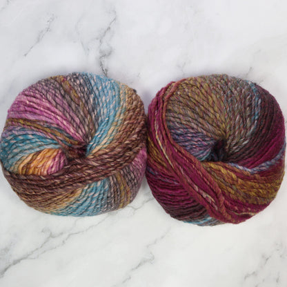 Katia Azteca in colourway Mustard-Lilac-Brown – 10ply weight wool, acrylic yarn