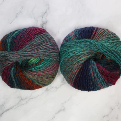 Katia Azteca in colourway Emerald-Maroon – 10ply weight wool, acrylic yarn
