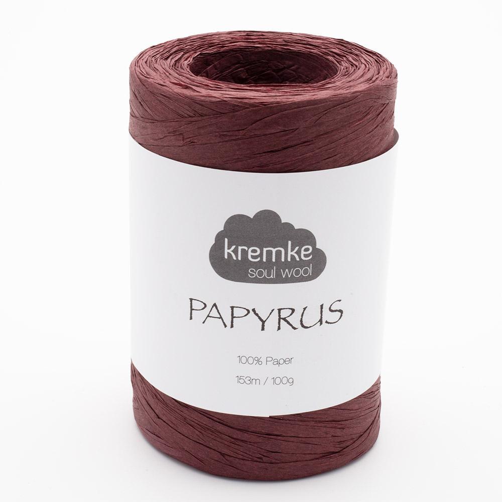 Kremke Soul Wool Papyrus in colourway Rust – 8ply weight paper yarn