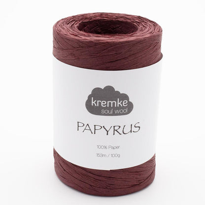 Kremke Soul Wool Papyrus in colourway Rust – 8ply weight paper yarn