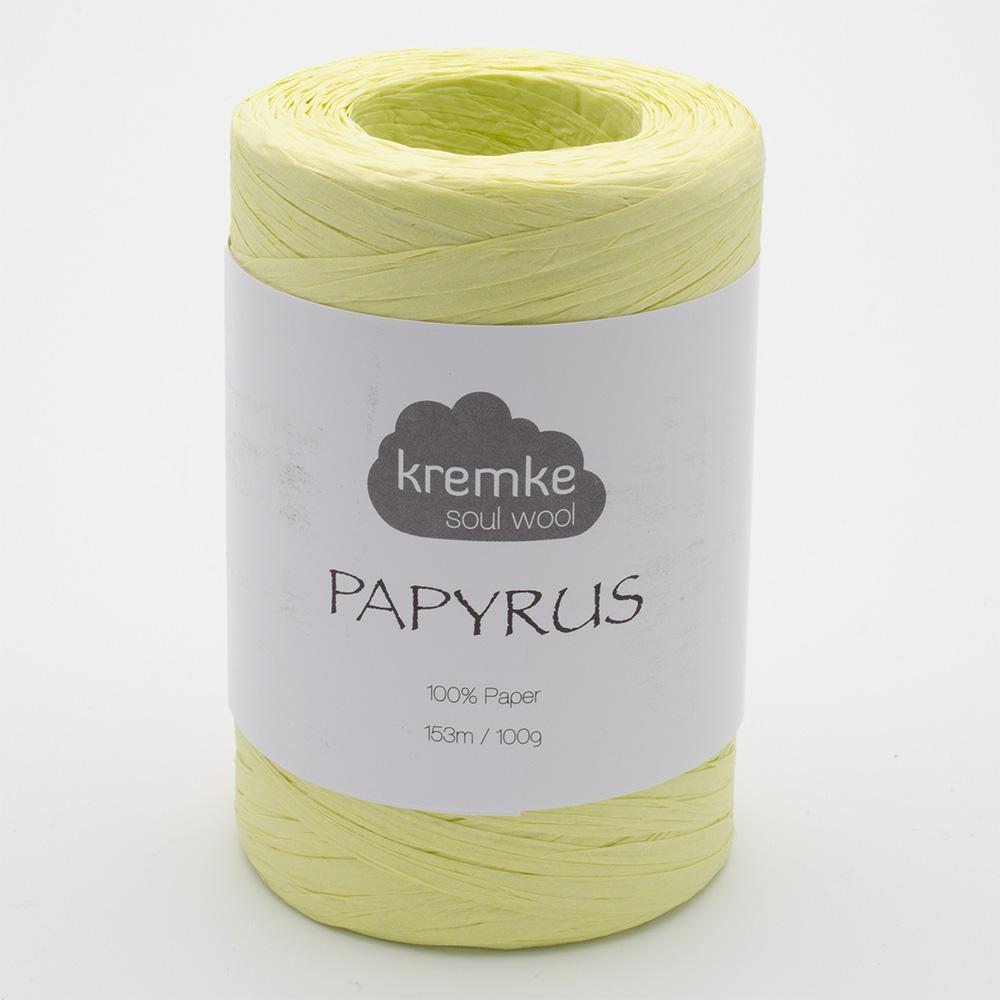 Kremke Soul Wool Papyrus in colourway May Green – 8ply weight paper yarn