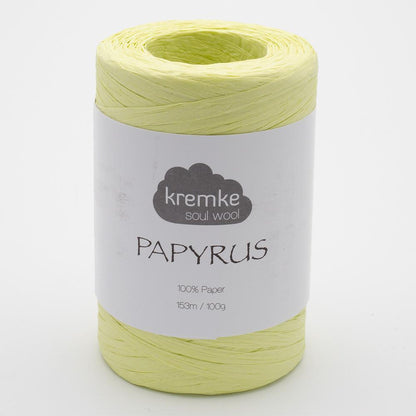 Kremke Soul Wool Papyrus in colourway May Green – 8ply weight paper yarn