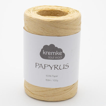 Kremke Soul Wool Papyrus in colourway Light Sand – 8ply weight paper yarn