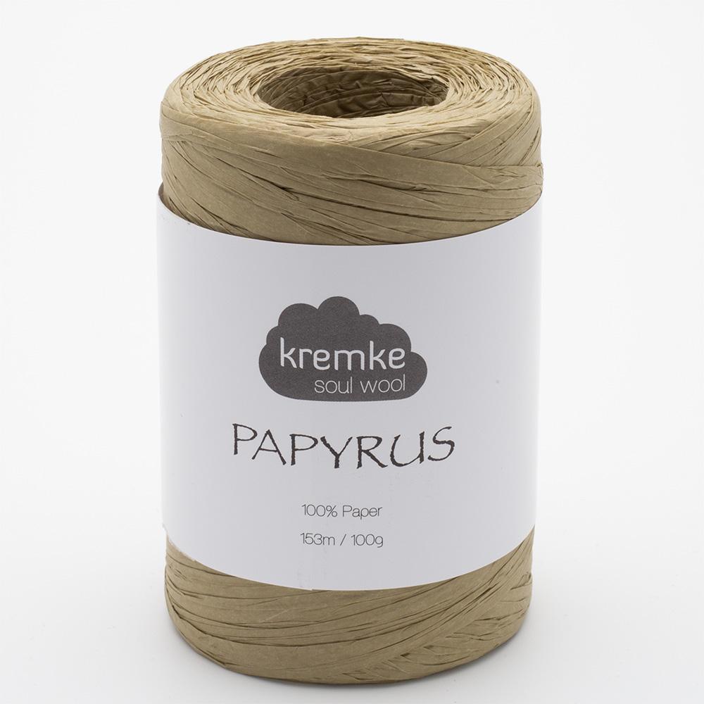 Kremke Soul Wool Papyrus in colourway Mud – 8ply weight paper yarn