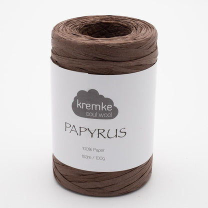 Kremke Soul Wool Papyrus in colourway Chocolate – 8ply weight paper yarn