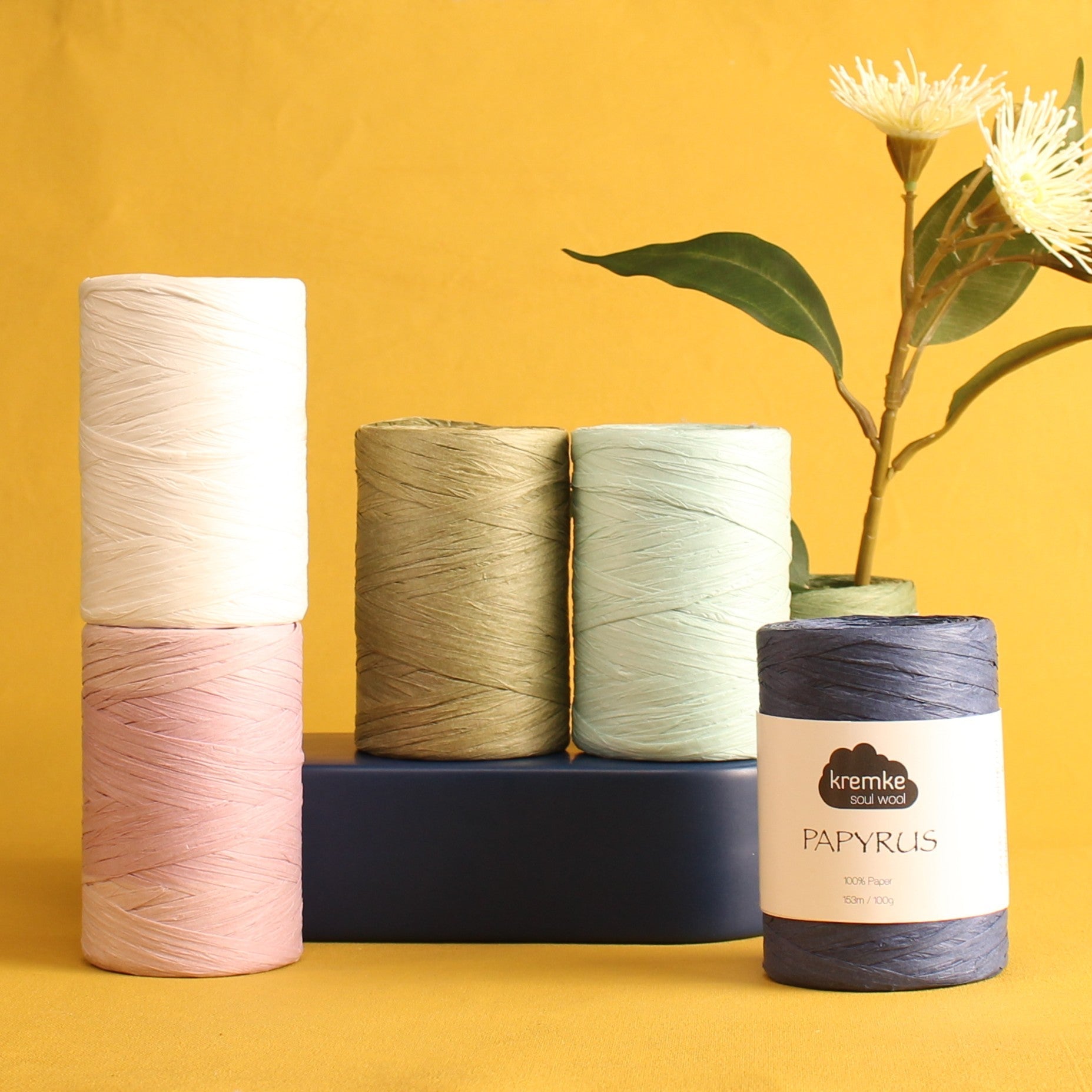 Kremke Soul Wool Papyrus – 8ply weight paper yarn