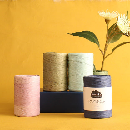 Kremke Soul Wool Papyrus – 8ply weight paper yarn – view 3