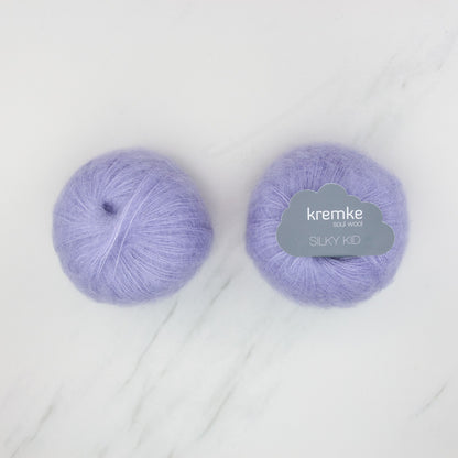 Kremke Soul Wool Silky Kid in colourway 06-047 Pale Lilac – 2ply weight mohair, silk yarn