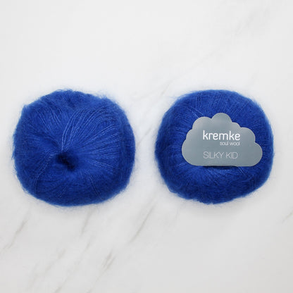 Kremke Soul Wool Silky Kid in colourway 07-091 Royal Blue – 2ply weight mohair, silk yarn