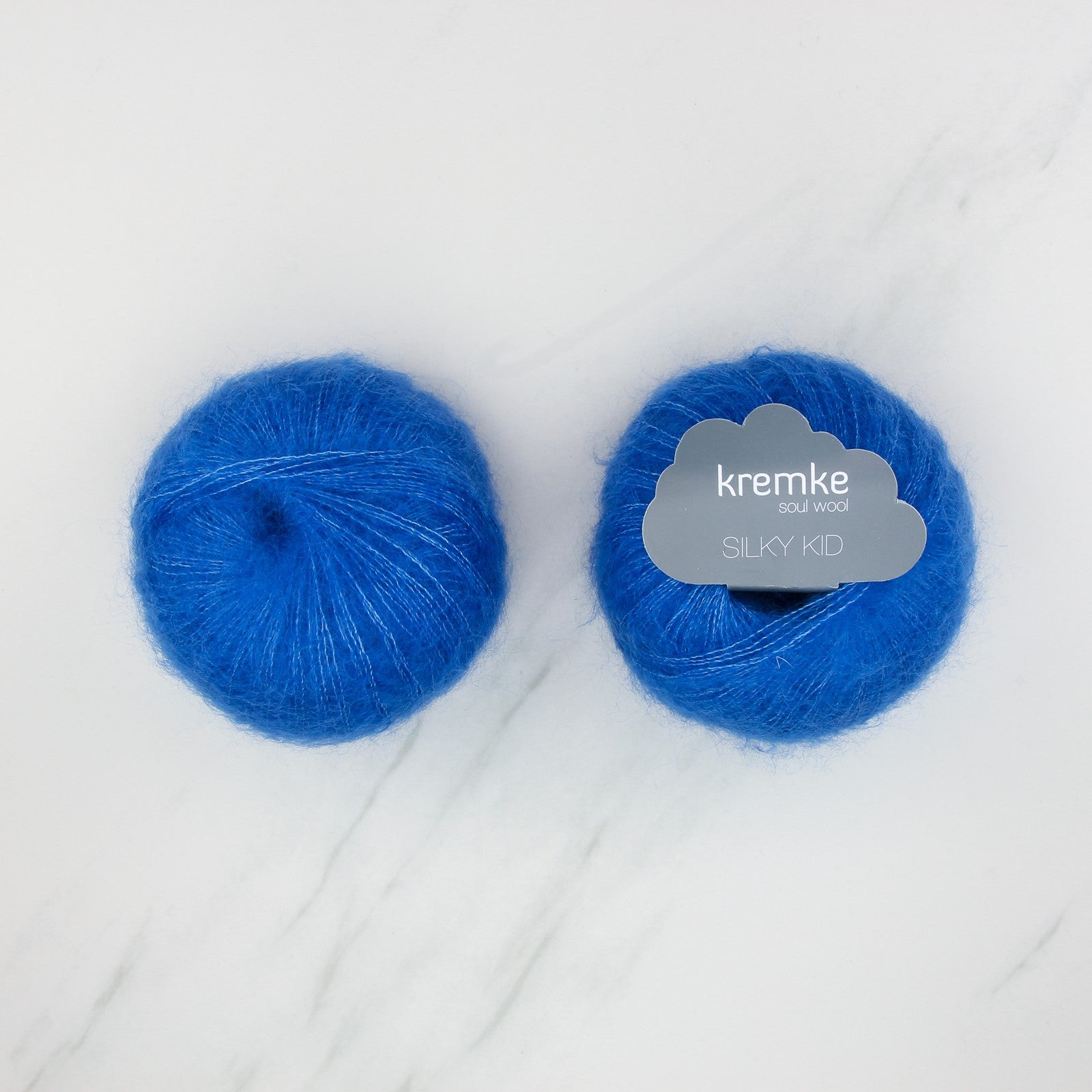 Kremke Soul Wool Silky Kid in colourway 12-122 Azure Blue – 2ply weight mohair, silk yarn