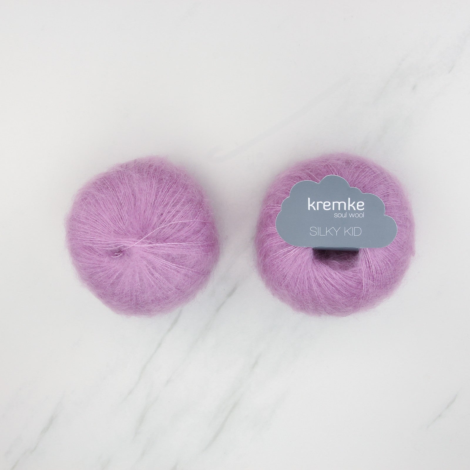 Kremke Soul Wool Silky Kid in colourway 12-234 Dusky Pink – 2ply weight mohair, silk yarn