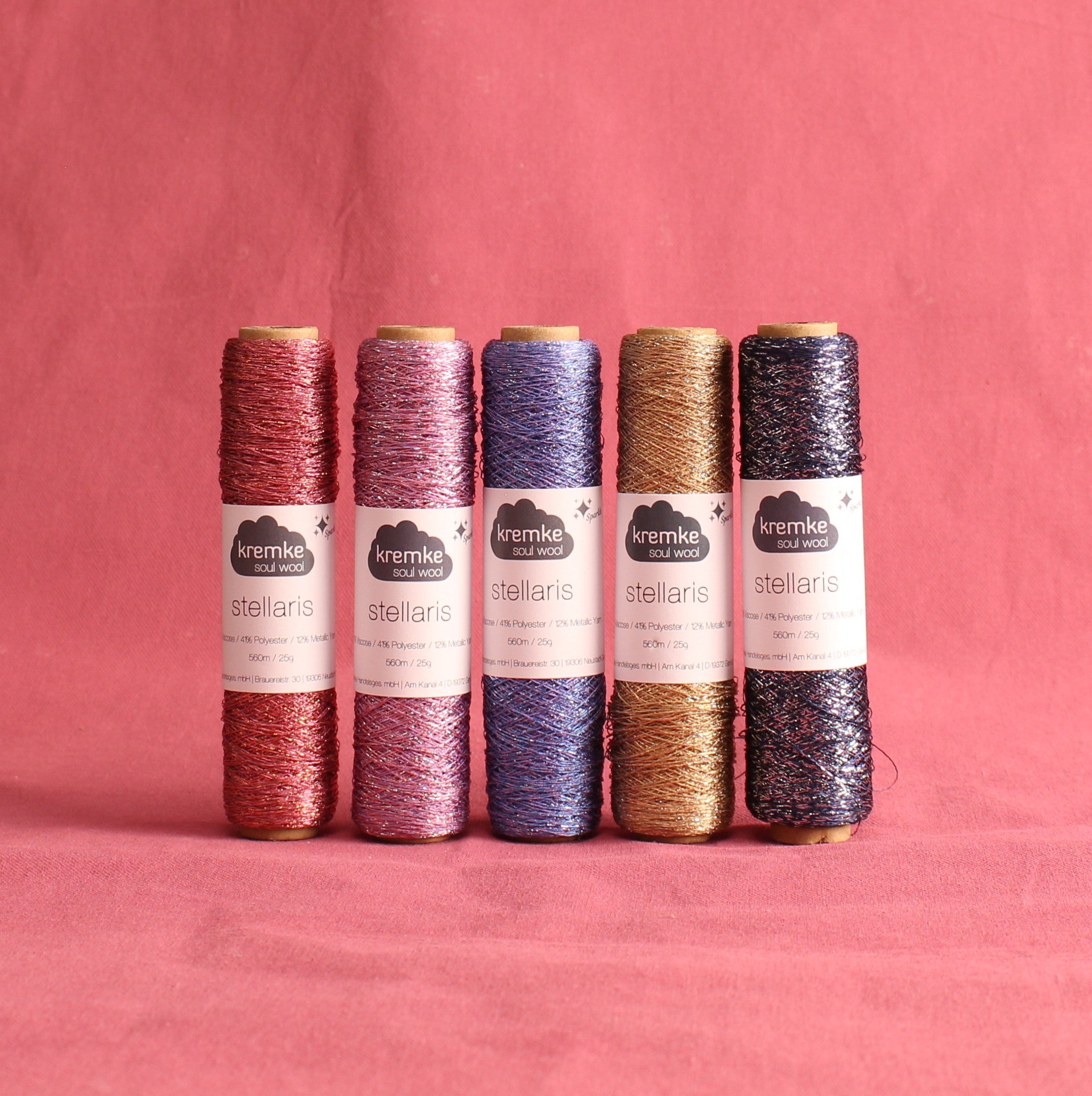 Kremke Soul Wool Stellaris – 2ply weight viscose, polyester, metallic fibre yarn – view 2
