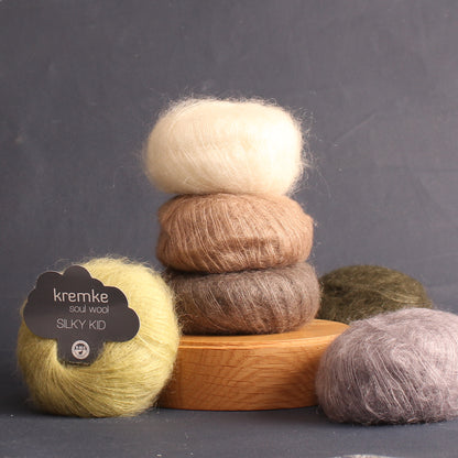 Kremke Soul Wool Silky Kid – 2ply weight mohair, silk yarn – view 2