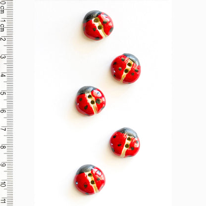 Incomparable Buttons L006 Ladybird Buttons – view 2