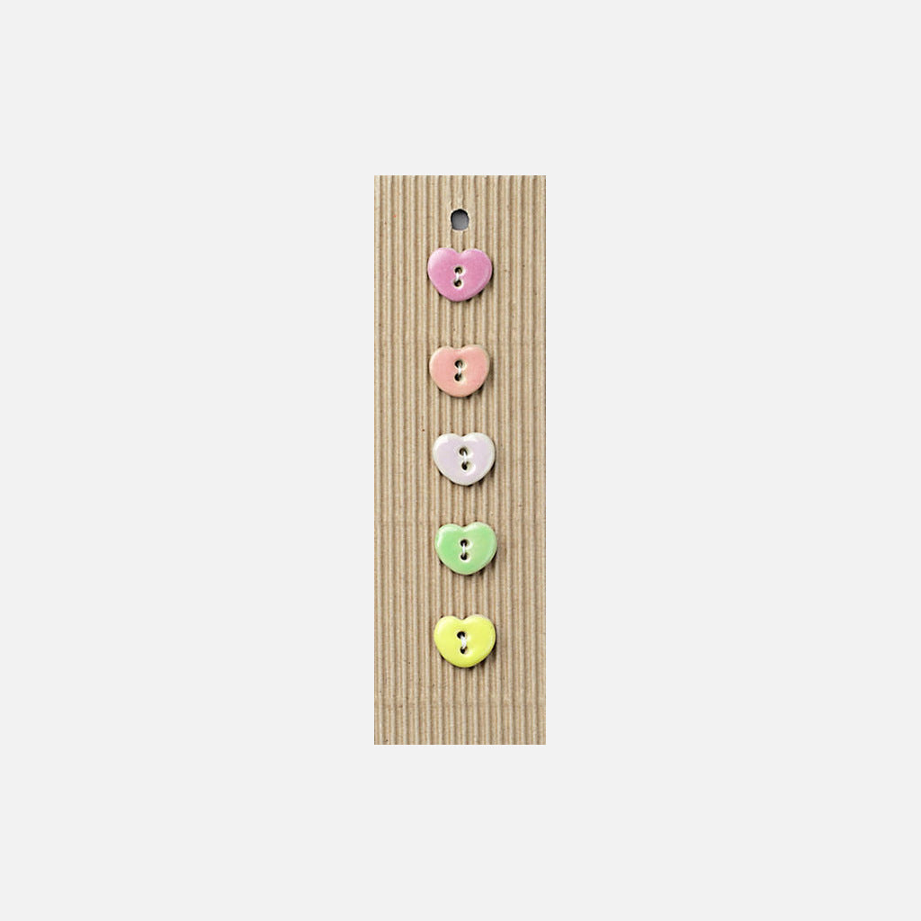 Incomparable Buttons L192 Tiny Heart Buttons Pastel