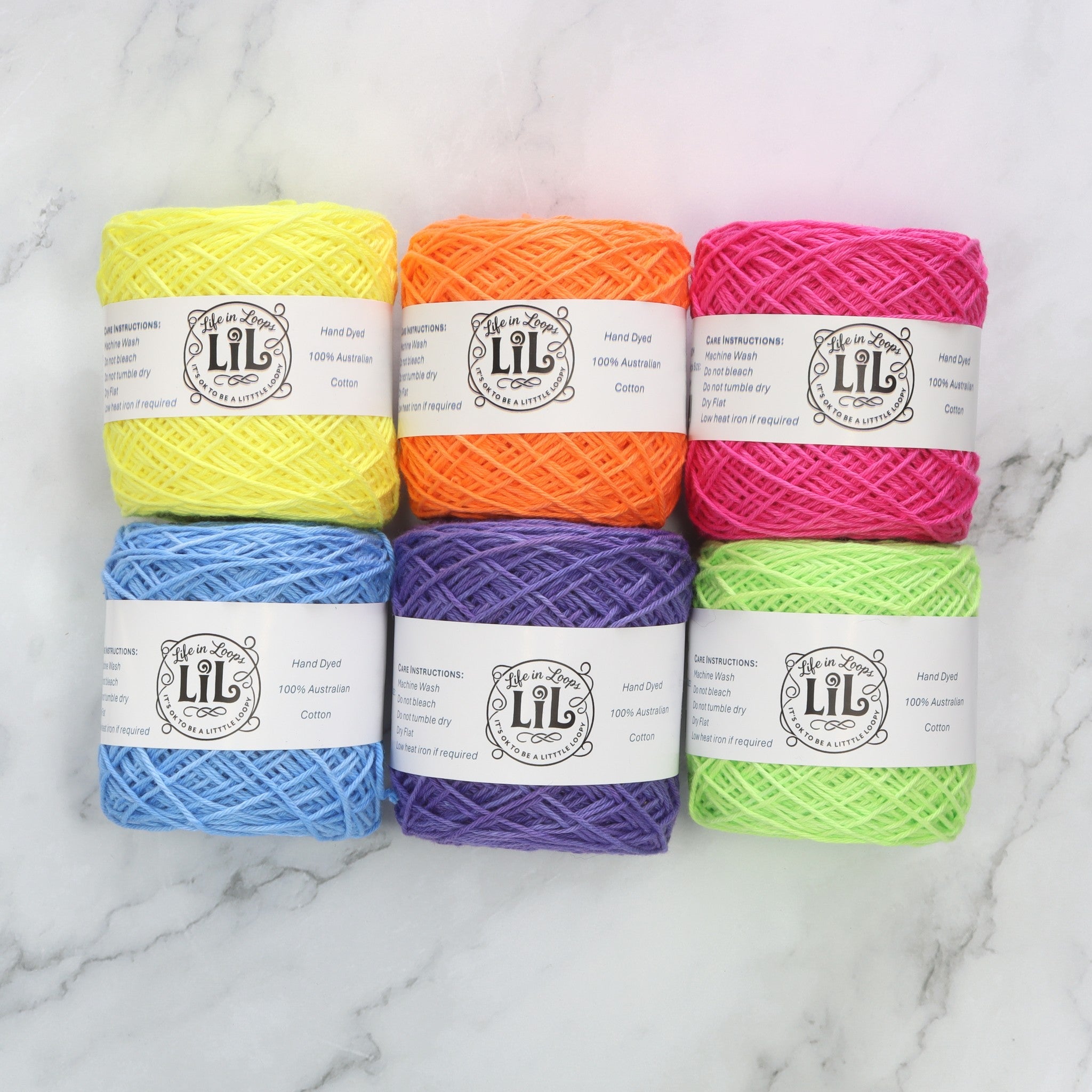 Life in Loops Gradient Yarn Box 4ply in colourway I Can Sing a Rainbow Fade – 4ply weight cotton yarn