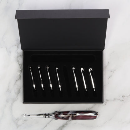 Life in Loops Acrylic Interchangeable Crochet Hook Set – Purple Swirl