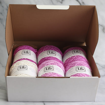 Life in Loops Gradient Yarn Box 4ply – 4ply weight cotton yarn – view 5