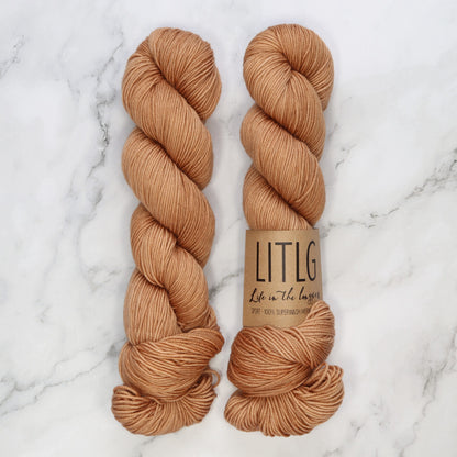Life in the Long Grass Sport Merino in colourway Camel – 5ply weight merino yarn