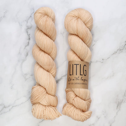 Life in the Long Grass Sport Merino in colourway Dough – 5ply weight merino yarn