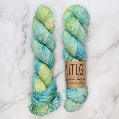 Life in the Long Grass Sport Merino in colourway Riverrock – 5ply weight merino yarn