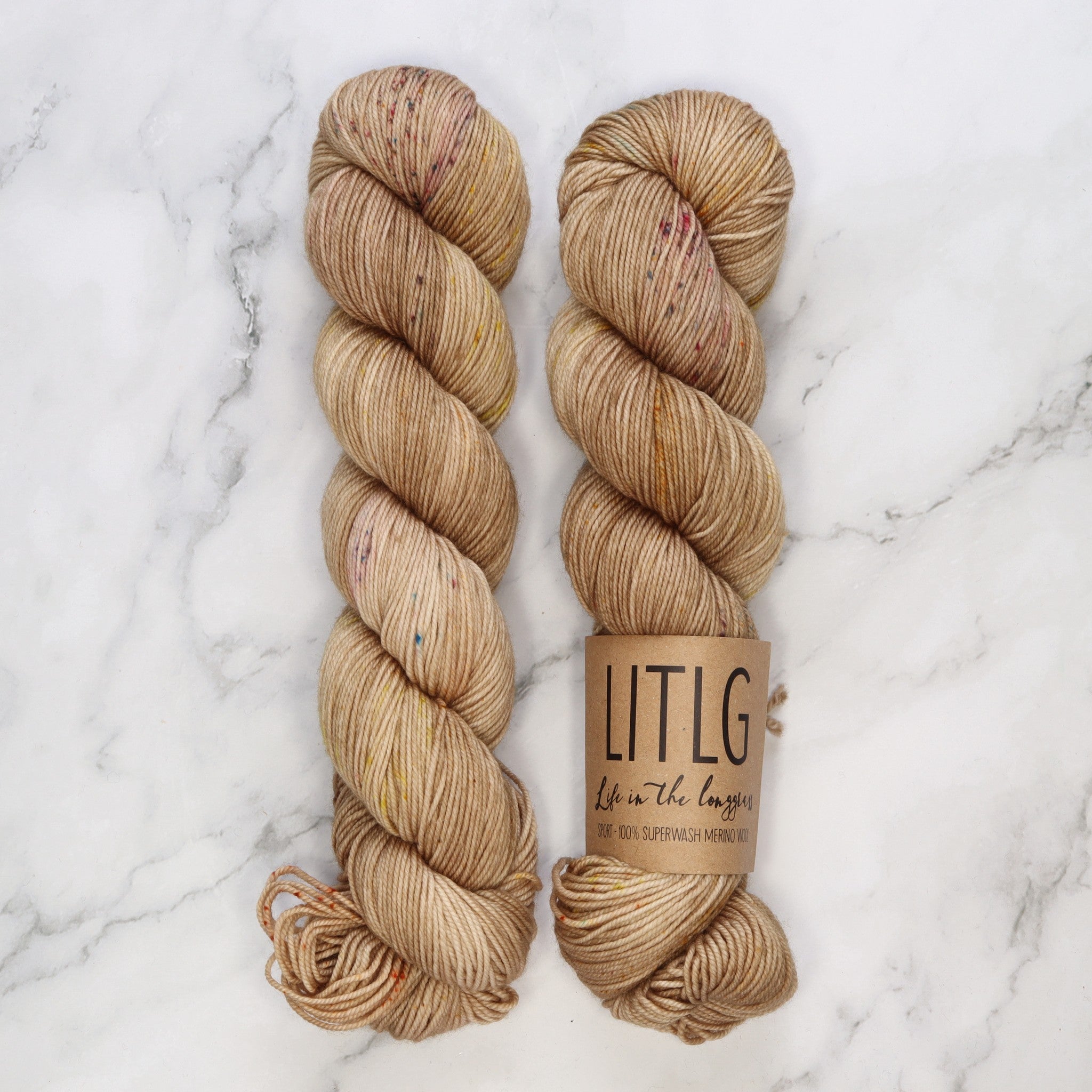 Life in the Long Grass Sport Merino in colourway Seedhead – 5ply weight merino yarn