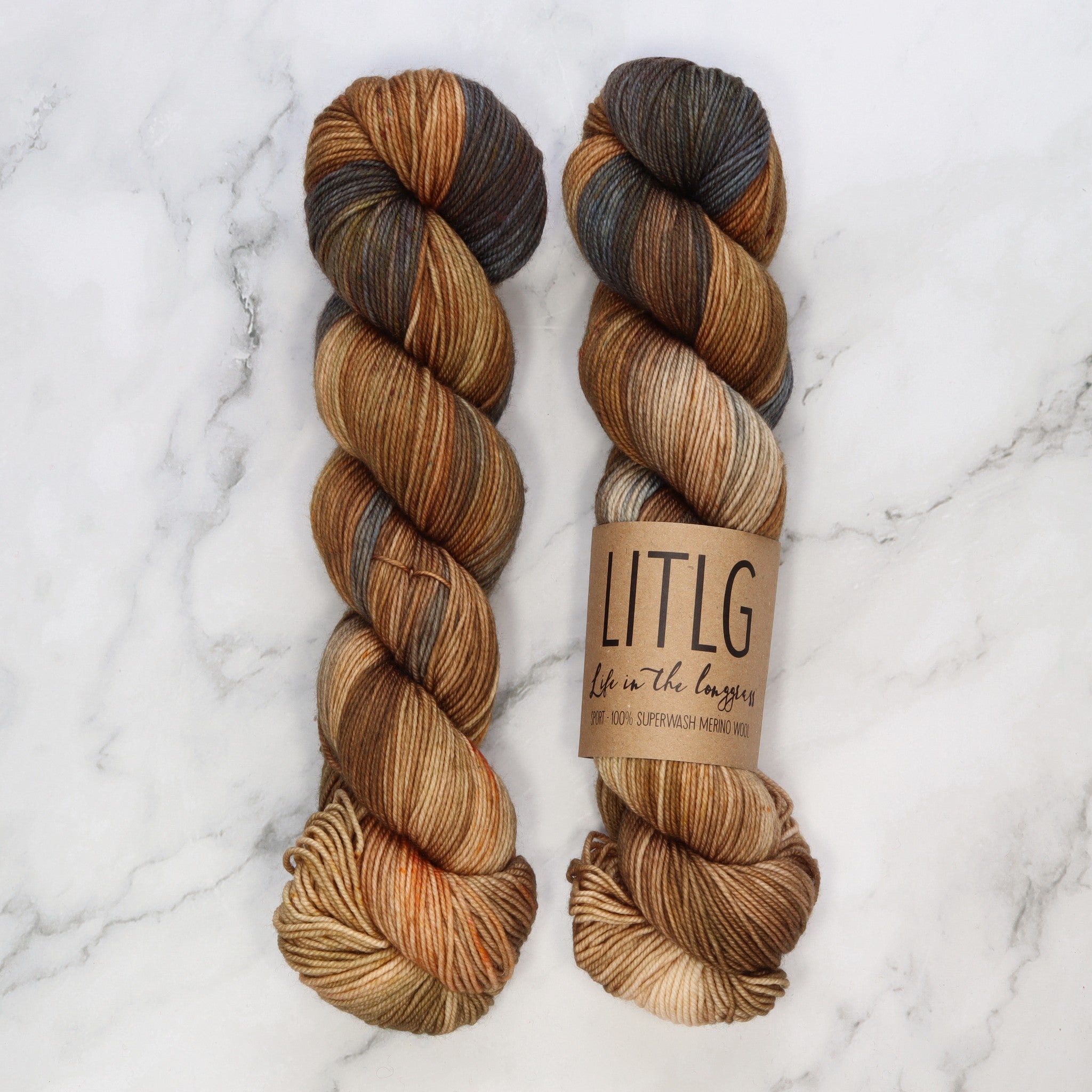 Life in the Long Grass Sport Merino in colourway Winterview – 5ply weight merino yarn