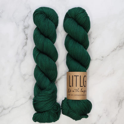 Life in the Long Grass Sport Merino in colourway Wolf Green – 5ply weight merino yarn