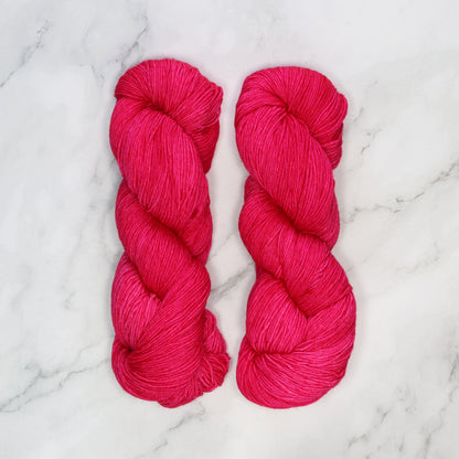Malabrigo Sock in colourway Fucsia – 4ply weight merino yarn