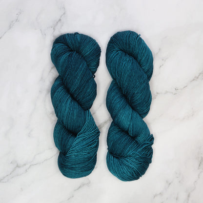 Malabrigo Sock in colourway Teal Feather – 4ply weight merino yarn