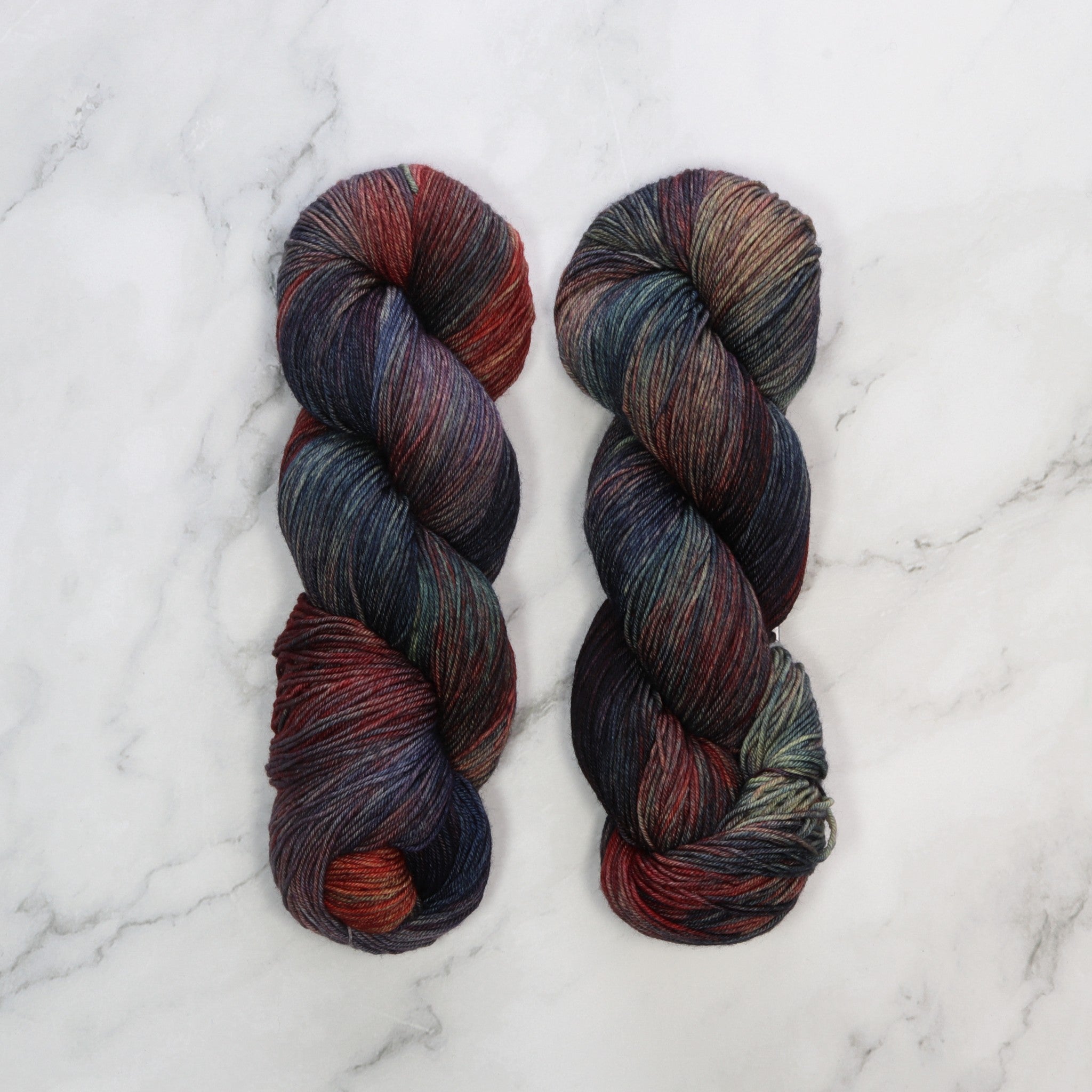 Malabrigo Ultimate Sock in colourway Pocion – 4ply weight merino, nylon yarn