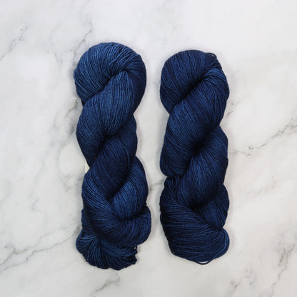 Malabrigo Ultimate Sock in colourway Azul Profundo – 4ply weight merino, nylon yarn