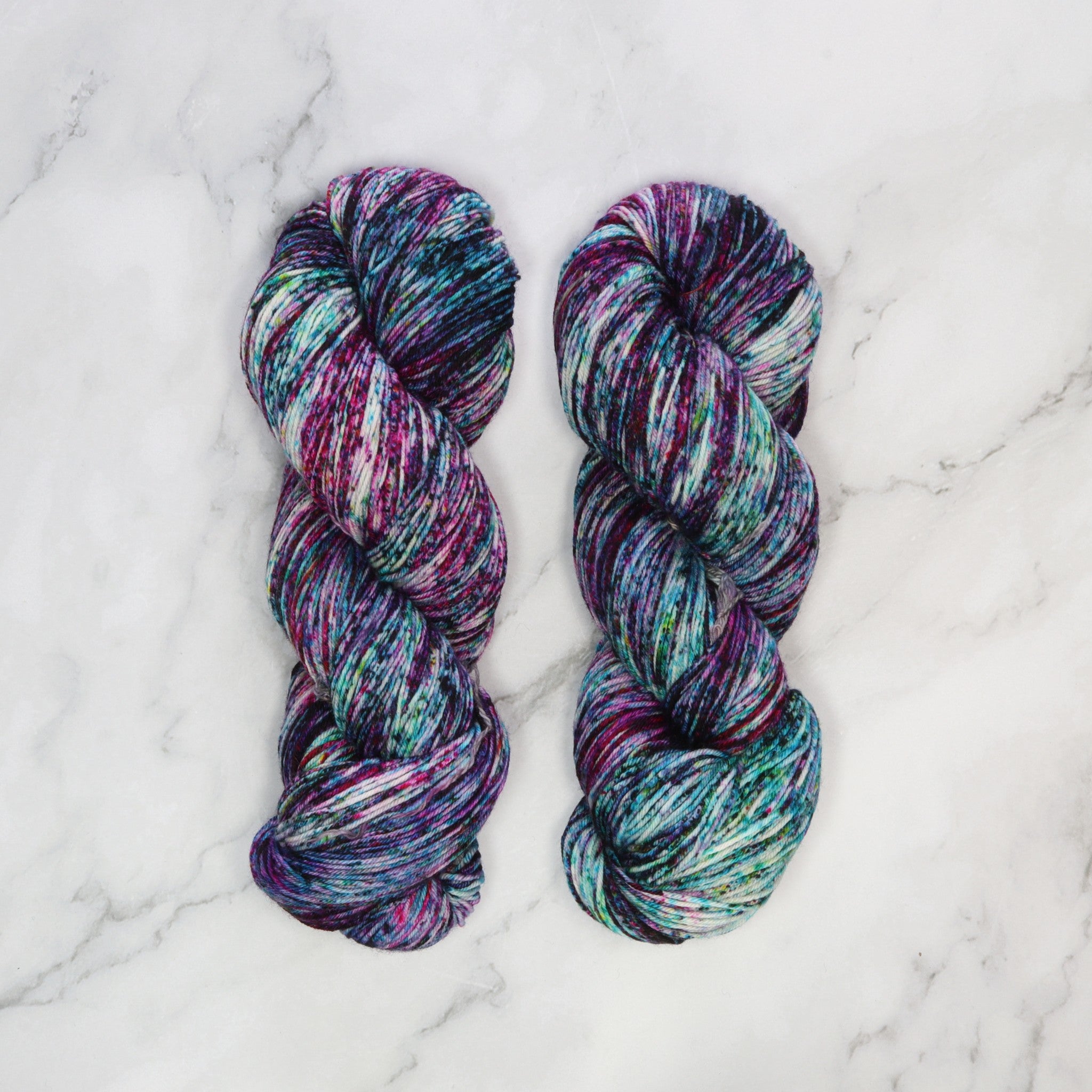 Malabrigo Ultimate Sock in colourway Sur – 4ply weight merino, nylon yarn