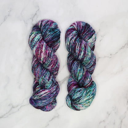 Malabrigo Ultimate Sock in colourway Sur – 4ply weight merino, nylon yarn