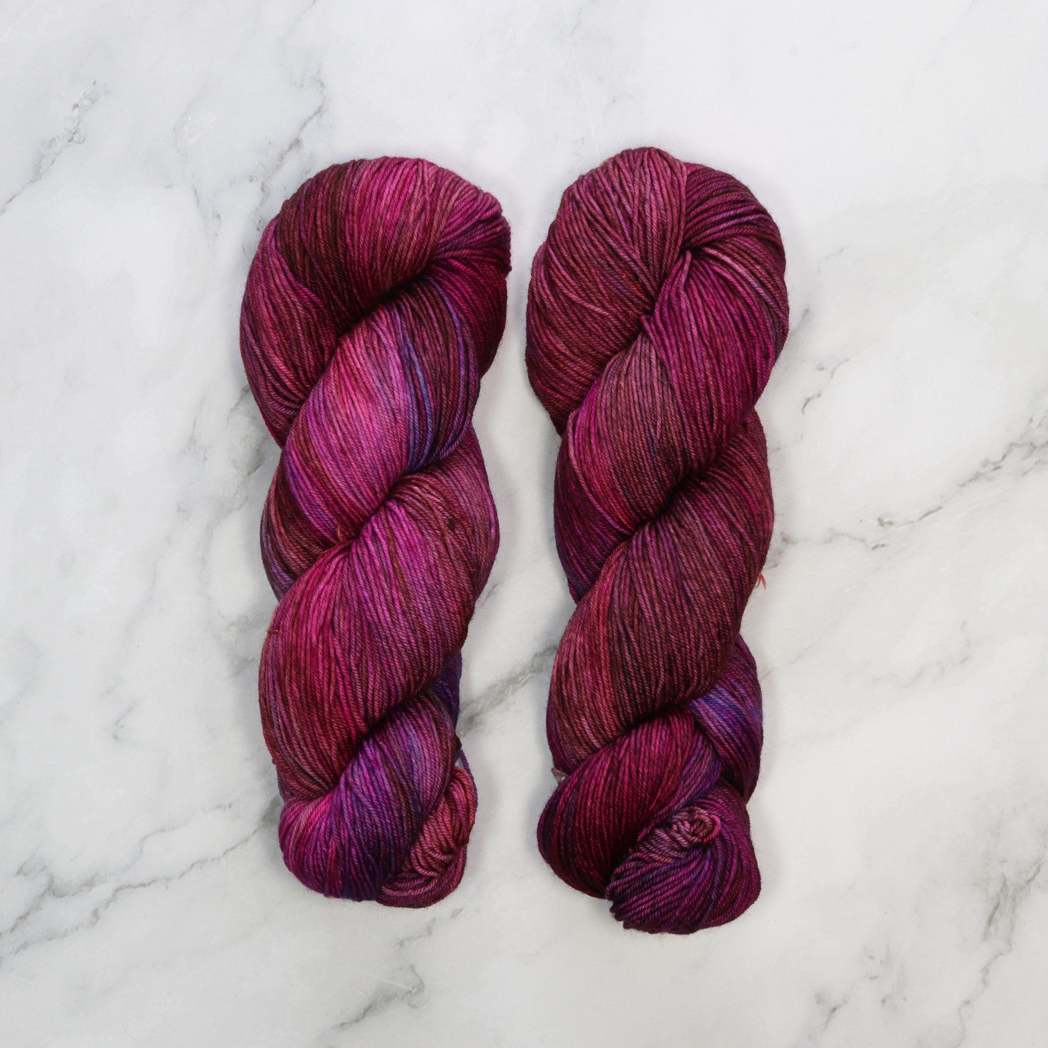 Malabrigo Ultimate Sock in colourway Magenta – 4ply weight merino, nylon yarn